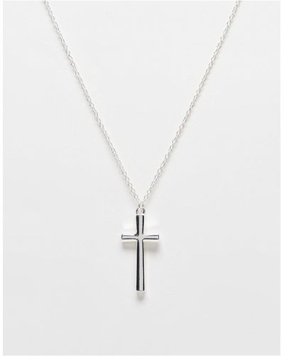 Icon Brand Collier avec pendentif croix - antique - Blanc