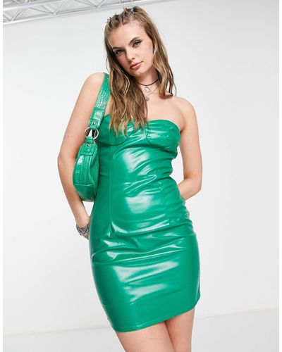 Naanaa Vestito corto con corsetto - Verde