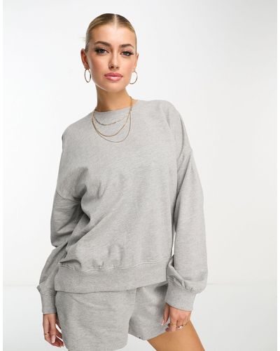 ASOS Summer Weight Boxy Sweatshirt - Grey