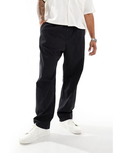 Pull&Bear Pantalon ample casual - Noir