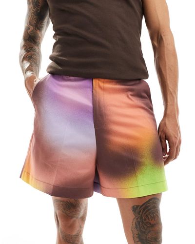 ASOS Smart Cropped Shorts - Purple