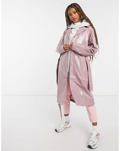 Rains Pardessus imperméable effet hologramme - Rose