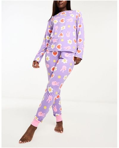Chelsea Peers – peace and love – langer pyjama - Pink