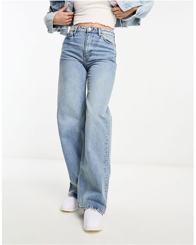 Monki Yoko - jean ample - moyen - Bleu
