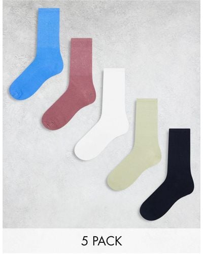 Jack & Jones 5 Pack Sports Socks - White