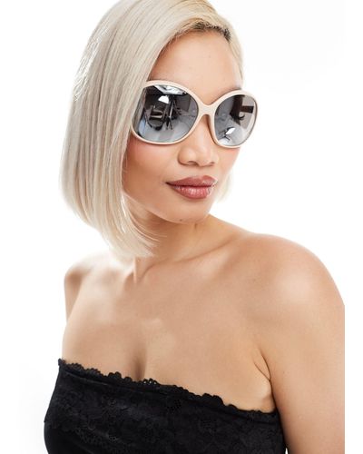 Monki Oversized Round Sunglasses - Grey