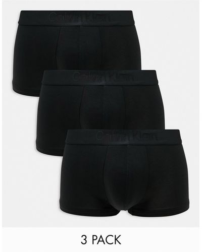 Calvin Klein Ck black - confezione da 3 paia di boxer aderenti neri a vita bassa - Nero