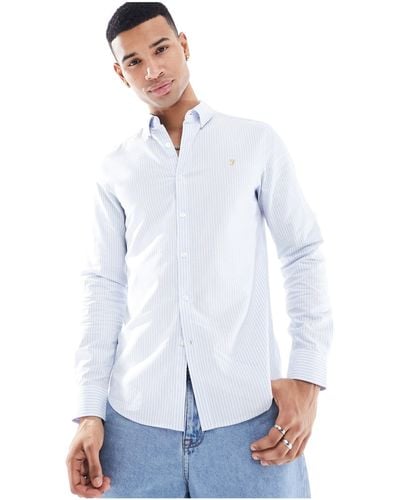 Farah Brewer - chemise à rayures - Blanc