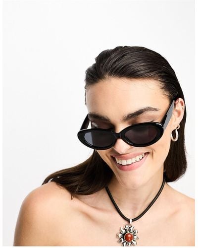 ASOS Oval Sunglasses - Black