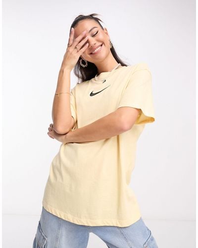 Nike – midi swoosh – boyfriend-t-shirt - Natur