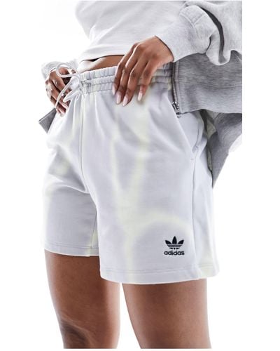 adidas Originals Dye Allover Print Sweat Shorts - White