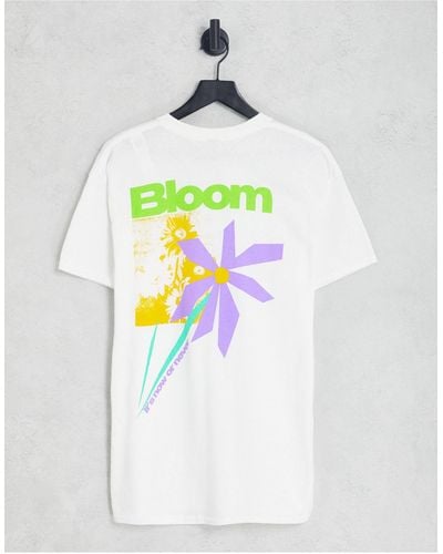 New Look Camiseta blanca con estampado "bloom" en la espalda - Blanco