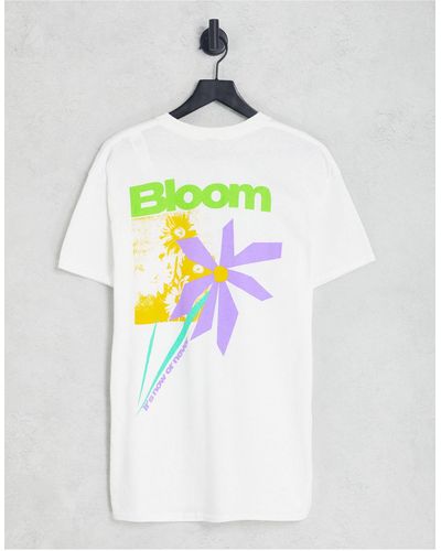 New Look T-shirt avec imprimé bloom au dos - Blanc