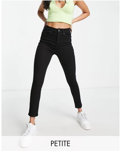 Miss Selfridge Petite - Emily - Enkellange Skinny Jeans Met Hoge Taille - Zwart