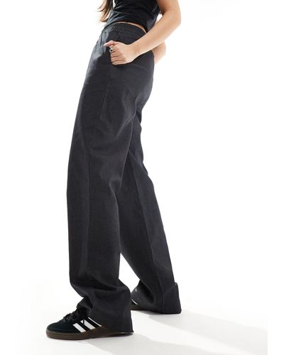 Noisy May Ruched Waist Pants - Blue