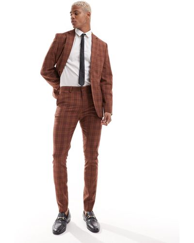 ASOS Super Skinny Suit Trouser - Brown
