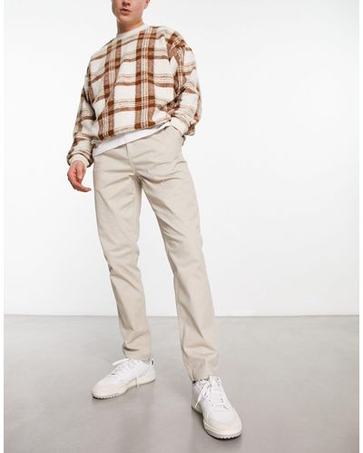 New Look Pantalon chino slim - taupe - Blanc