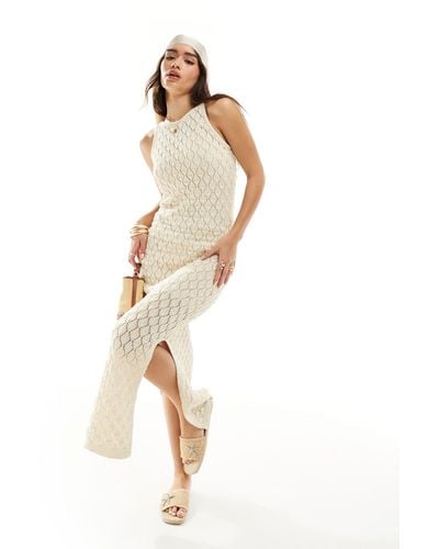 Vero Moda Crochet Maxi Tank Dress - White