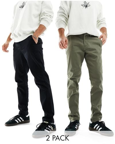 Jack & Jones Intelligence - Set Van 2 Smaltoelopende Chino's - Wit