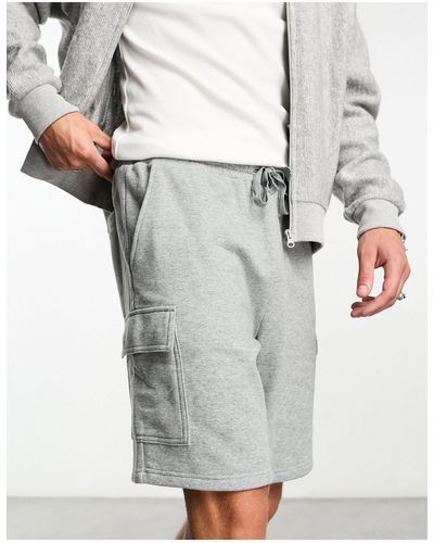 ASOS Jersey Shorts With Cargo Pockets - Gray