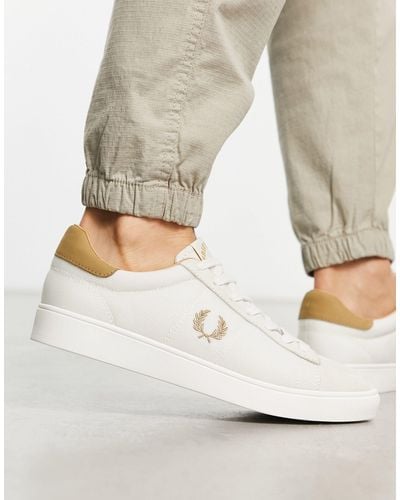 Fred Perry – spencer – sneaker aus netzstoff - Natur