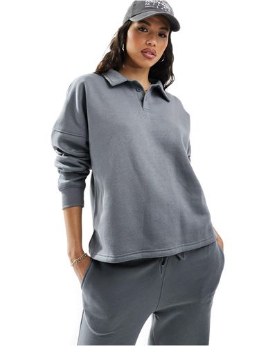 In The Style Polo Sweatshirt Co-ord - Grey