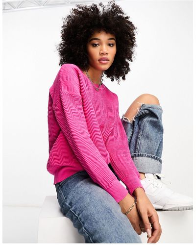 French Connection – mozart – gerippter pullover - Pink