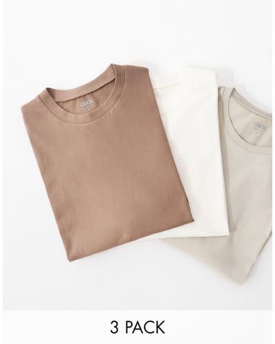 ASOS 3 Pack Long Sleeve Oversized T-shirts - White
