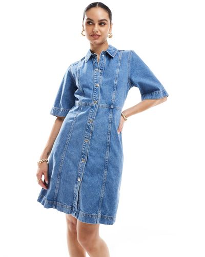 SELECTED Femme Denim Shirt Dress - Blue