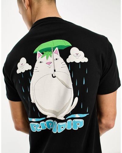 RIPNDIP Ripndip - splish splash - t-shirt avec imprimé à l'avant et au dos - noir