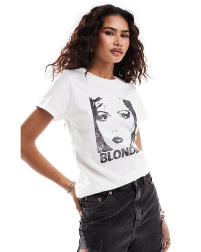 Daisy Street Blondie Graphic Shrunken Fit T-shirt - White