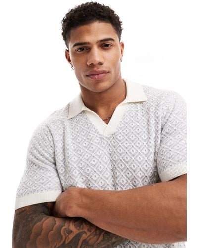 Hollister Knitted Polo - White