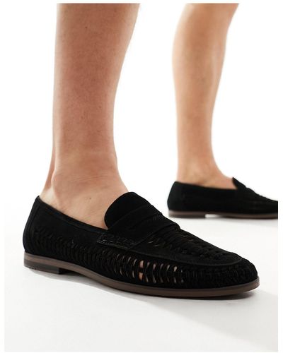 Schuh – reem – loafer aus webstoff - Schwarz