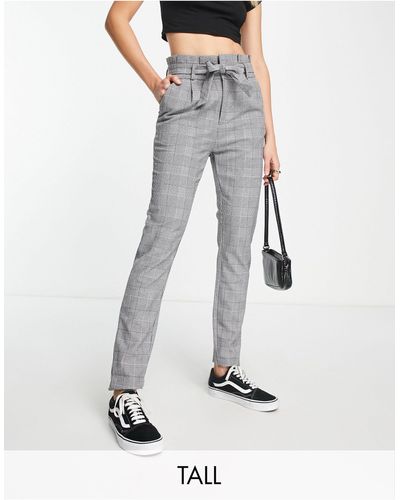 Vero Moda Tapered Trousers With Tie Front - White