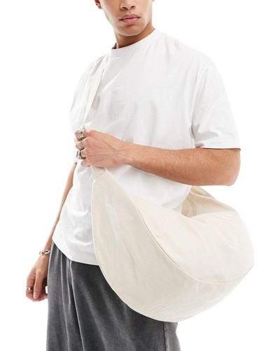 ASOS Oversized Half Moon Cross Body Bag - White