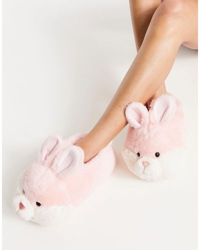 Monki Novelty Bunny Slippers - Natural