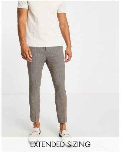 ASOS Smart Tapered Wool Mix Pants - Multicolor
