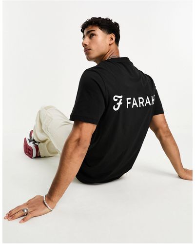 Farah – trafford – t-shirt - Schwarz