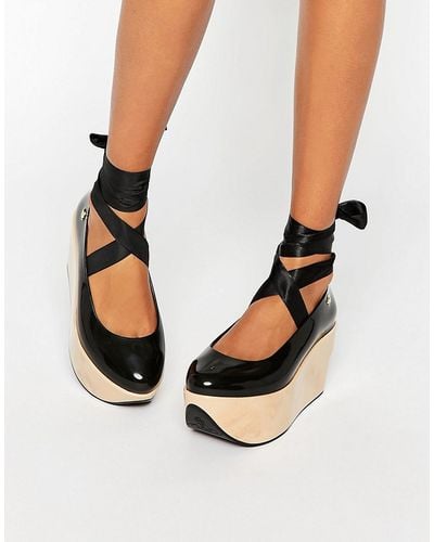 Melissa + Vivienne Westwood Anglomania Space Love Black Pearl Orb Flat Shoes