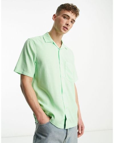 Weekday – chill – kurzärmliges hemd - Grün