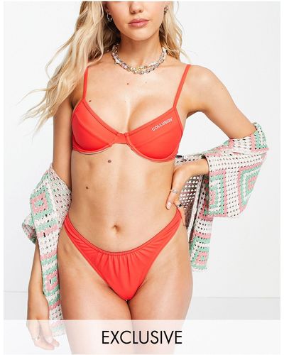 Collusion Bikini Top With Underwire - Red