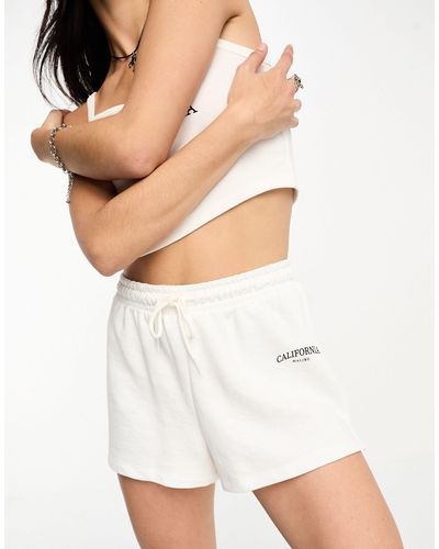 ONLY 'california' Shorts Co-ord - White