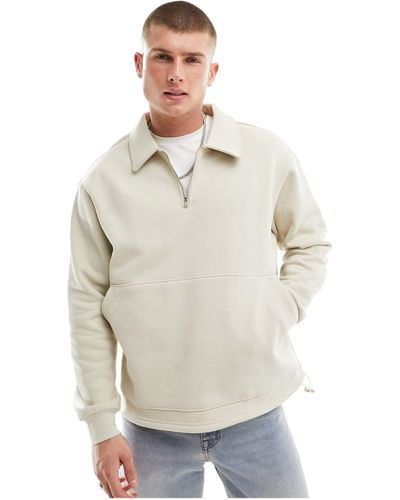SELECTED – polo-sweatshirt - Grau