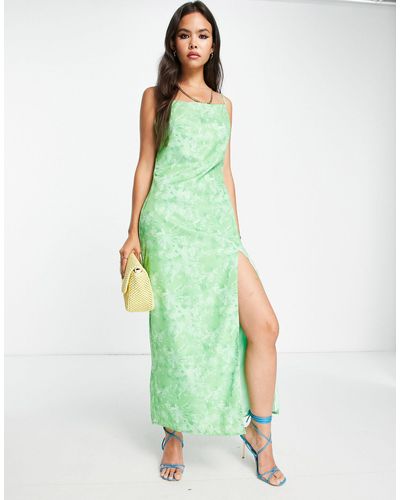 Pretty Lavish Keisha Maxi Slip Dress - Green