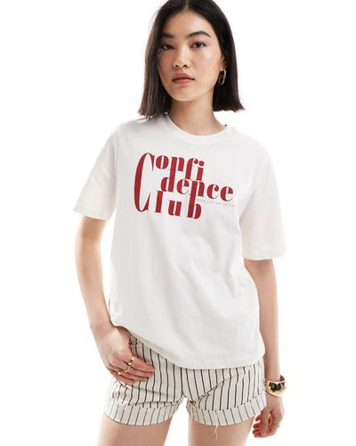 ONLY Confidence Club Boxy T-shirt - White