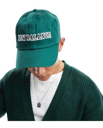 New Balance Cappellino con logo stile college - Verde