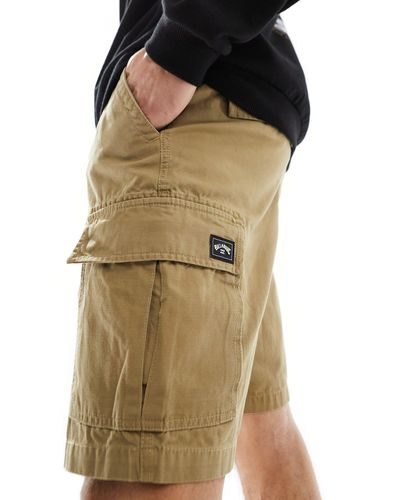 Billabong Combat - pantaloncini cargo kaki chiaro - Verde