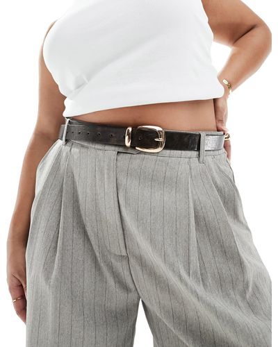 ASOS Asos design curve - cintura da jeans per vita e fianchi scuro slavato - Grigio