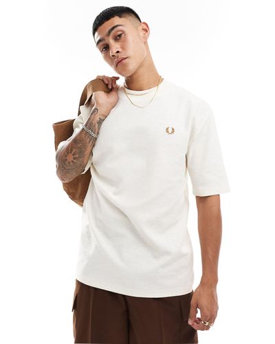 Fred Perry – ringer-t-shirt - Weiß