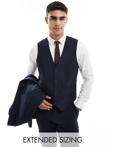 ASOS Slim Suit Waistcoat - Blue